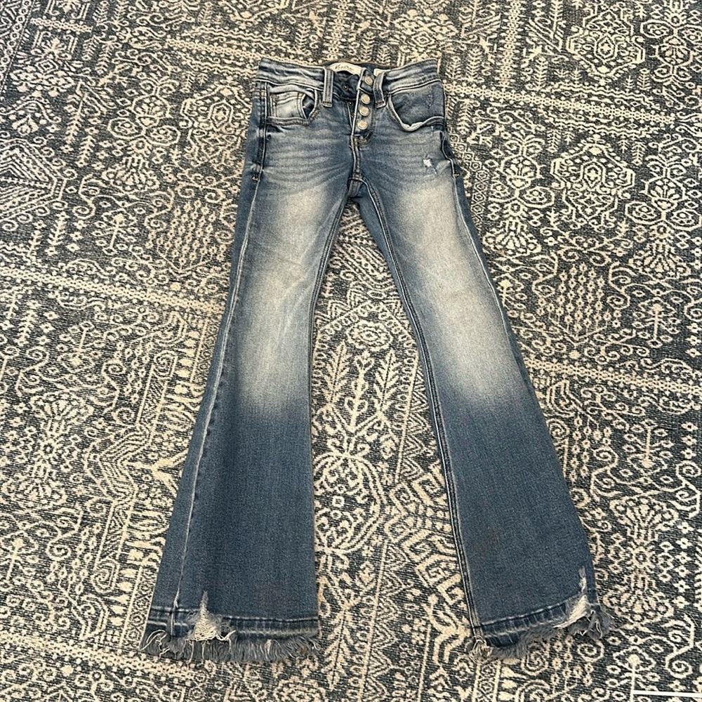 Little girls Kancan Midrise flares size 5